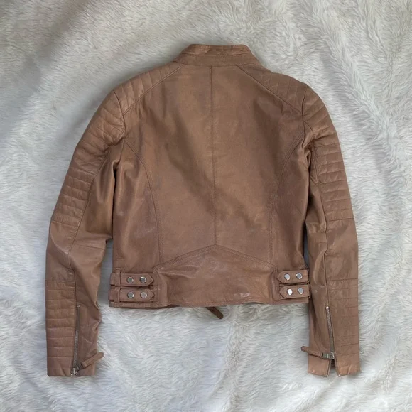Andrew Marc Brown Leather Jacket - Picture 5 of 5